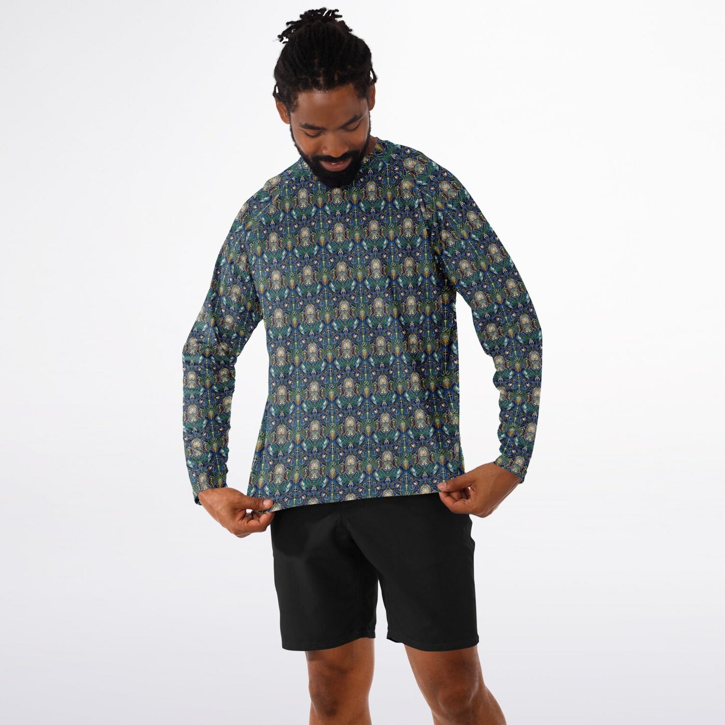 Men's Long Sleeve Performance Shirt - AOP