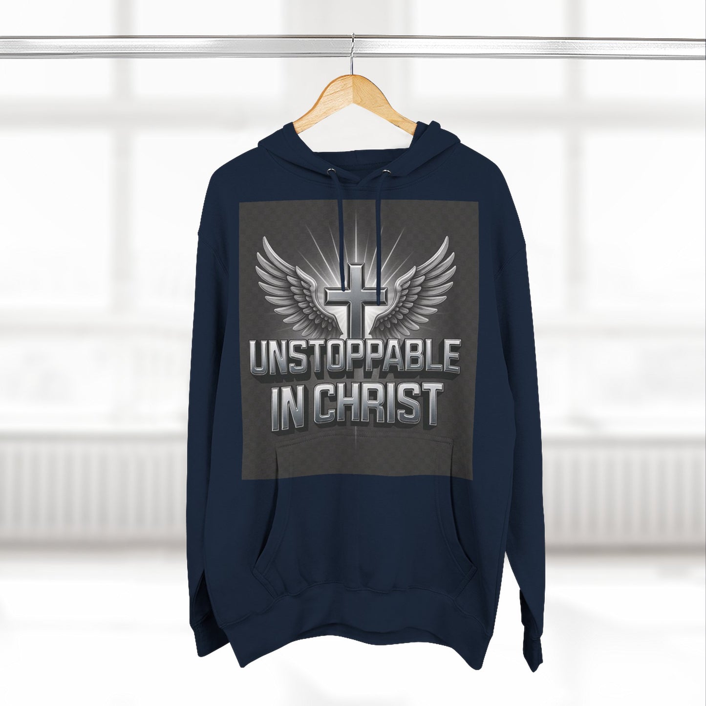 Unstoppable in Christ Hoodie - Inspirational Fleece Sweatshirt for Faith, Christian Gift, Cozy Wear, Faith-Based Apparel