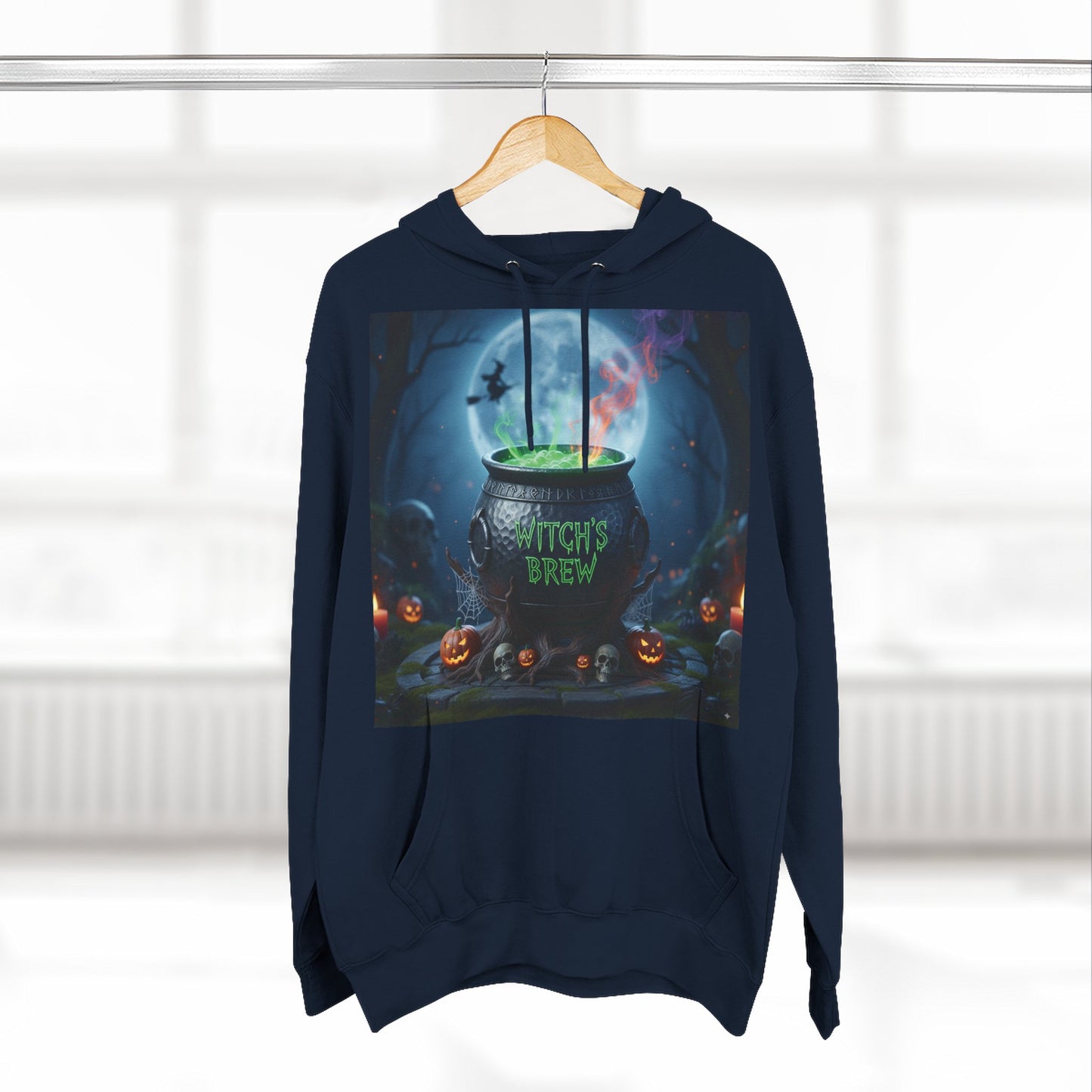 Halloween Witch Brew Fleece Hoodie, Cozy Fall Apparel, Spooky Gift, Autumn Fashion, Halloween Celebration Wear, Witchy Vibes