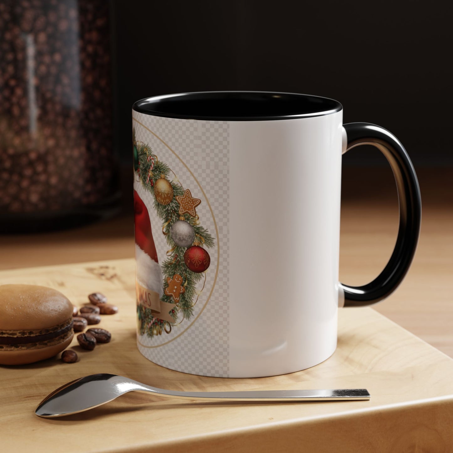 Christmas Accent Coffee Mug - Merry Xmas, Holiday Gift, Festive Decor, Seasonal Beverage, Cute Mug, Christmas Morning Drinkware