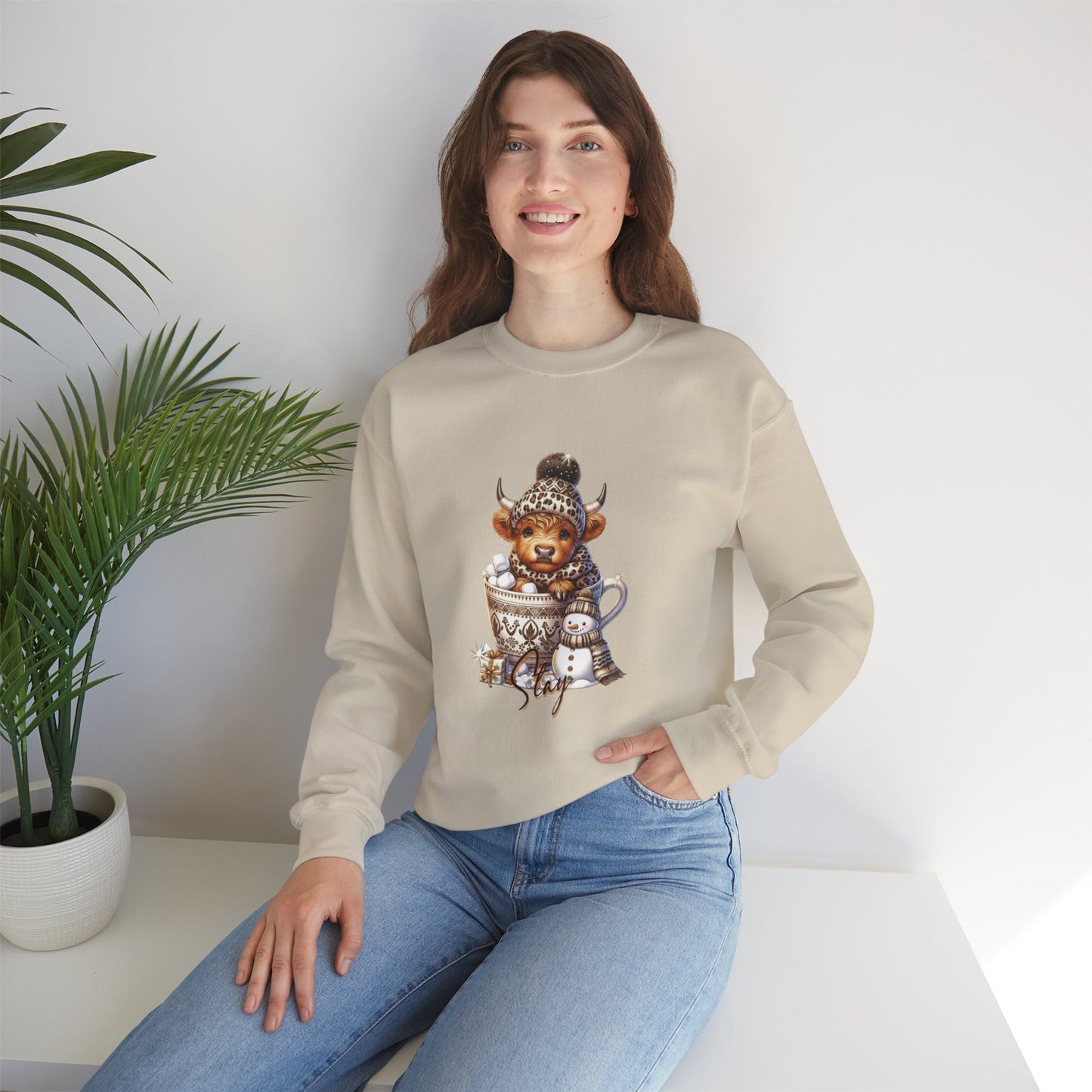 Cozy Animal Sweatshirt Featuring Cute Winter Design, Perfect Gift for Animal Lovers, Seasonal Fashion, Holiday Apparel, Comfortable Crewneck