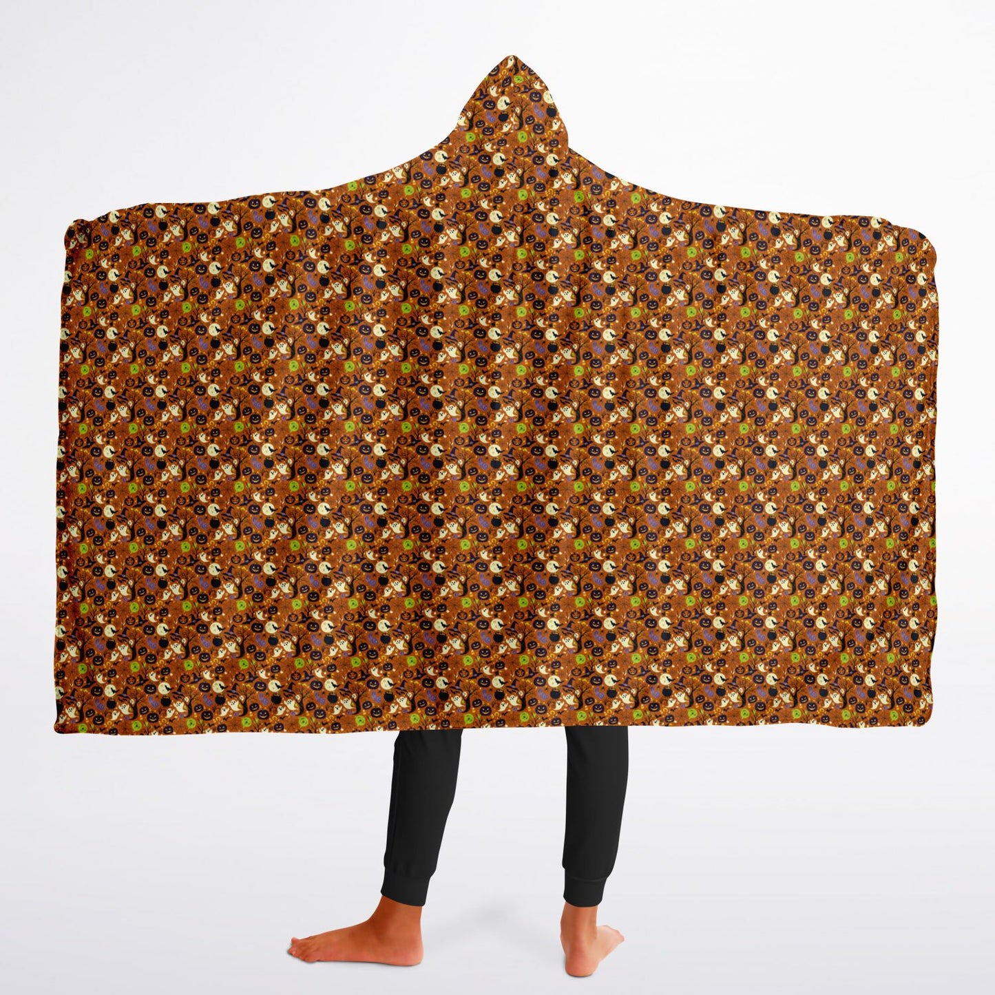 Youth Hooded Blanket Sherpa - AOP