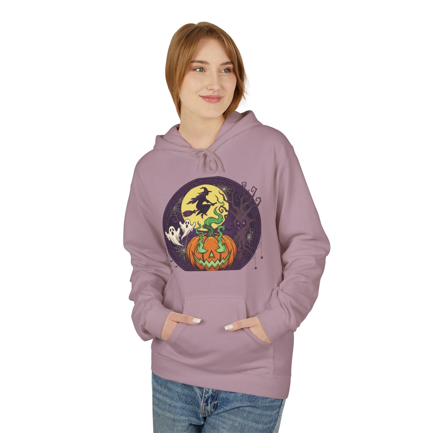 Halloween Pumpkin Hoodie, Cozy Sweatshirt for Fall Celebrations, Perfect for Halloween and Autumn Gatherings, Unisex Design.