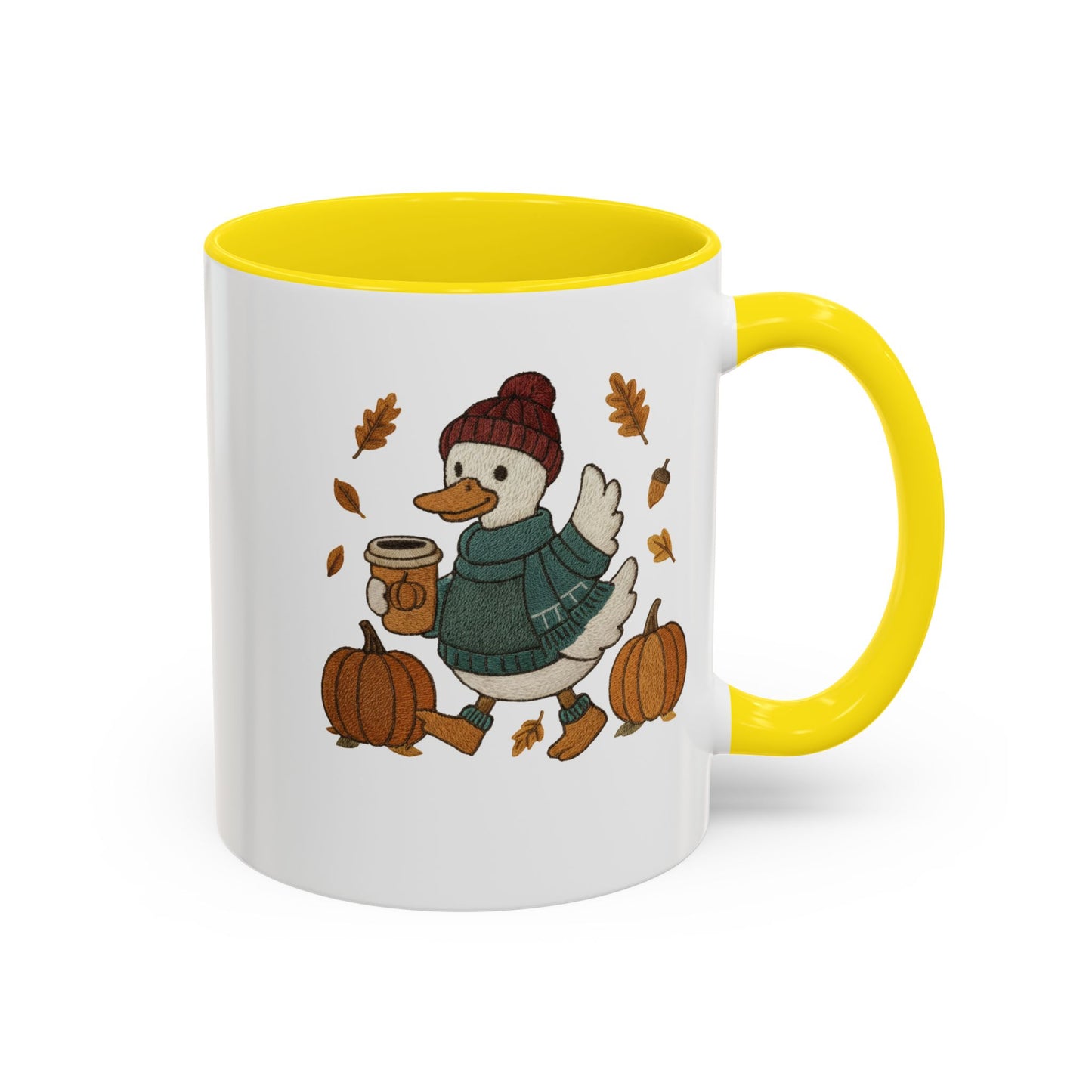Cozy Autumn Coffee Mug, Pumpkin Spice Mug, Fall Vibes Drinkware, Goose with Pumpkins, Perfect Gift for Fall Lovers