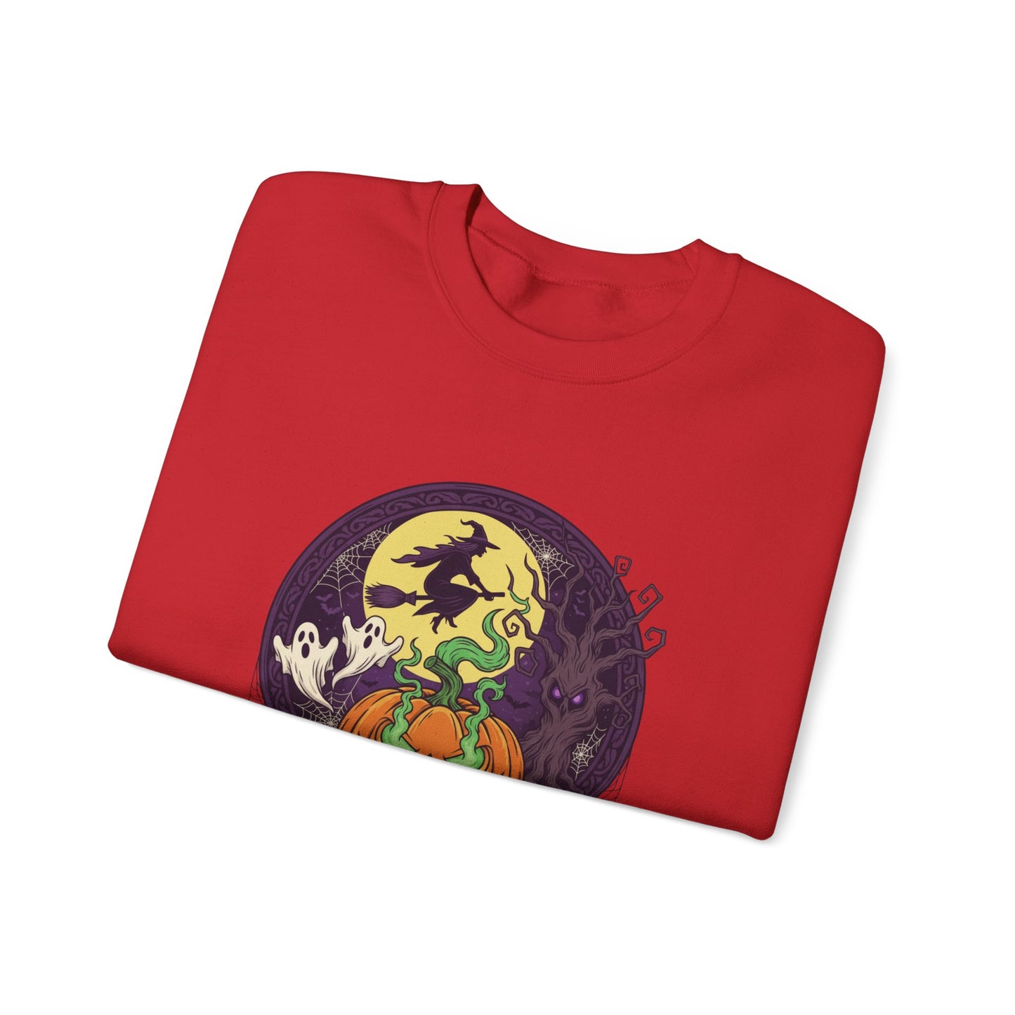 Halloween Pumpkin Ghost Sweatshirt | Cozy Fall Crewneck for Adults, Unisex Sweatshirt, Halloween Gift, Spooky Season Apparel, Autumn Fashion