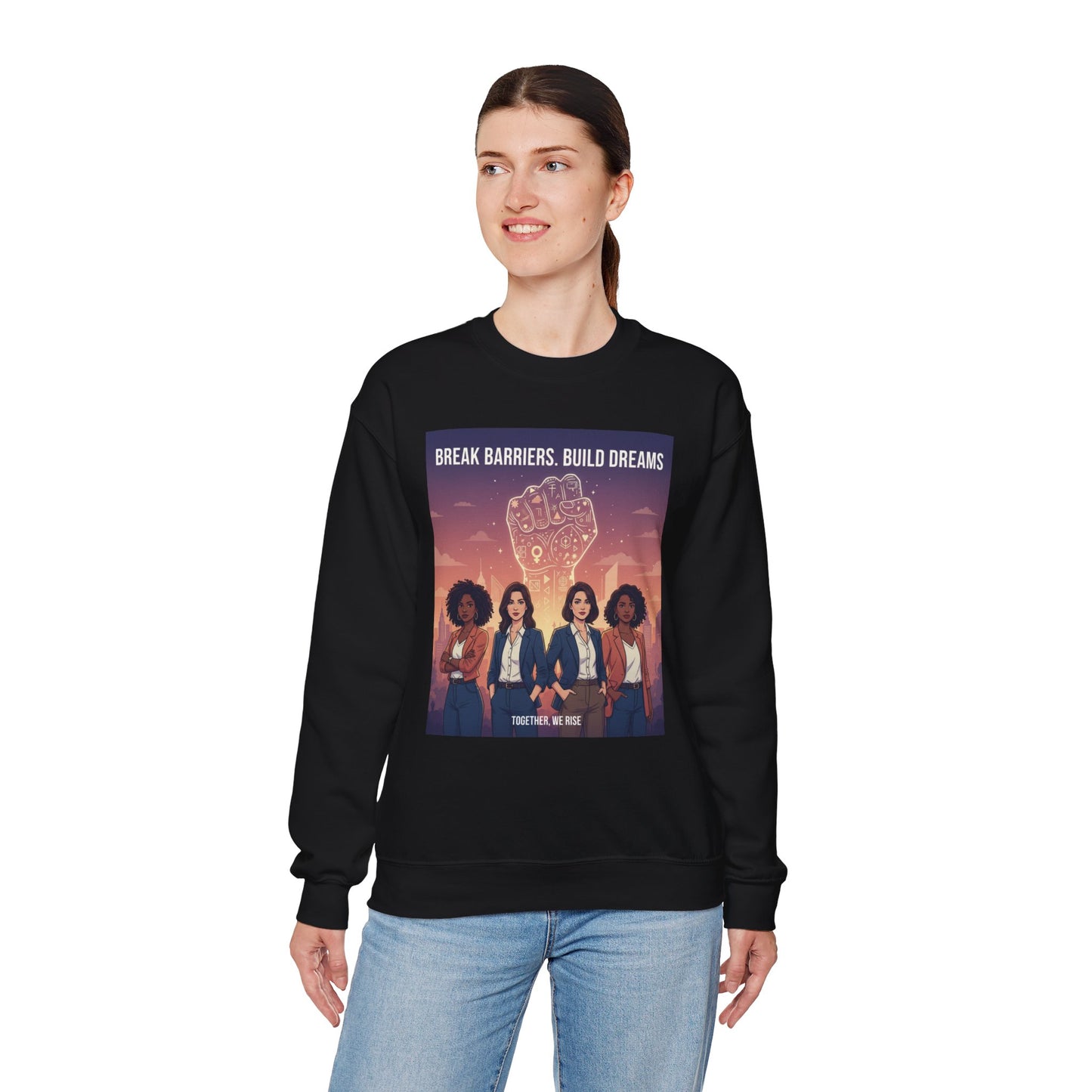 Empowerment Crewneck Sweatshirt – Unisex Design for Dreamers, Perfect for Gifting, Motivational Message,.