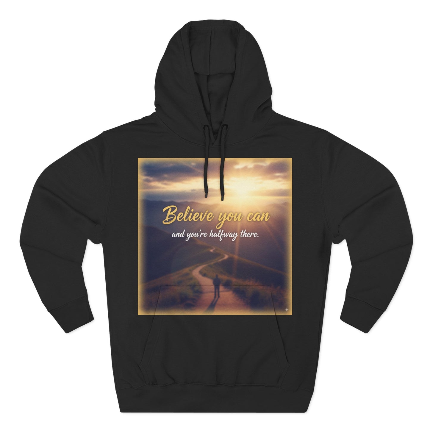 Inspirational Fleece Hoodie with Motivational Quote, Cozy Sweatshirt for All Seasons, Perfect Gift for Friends and Family
