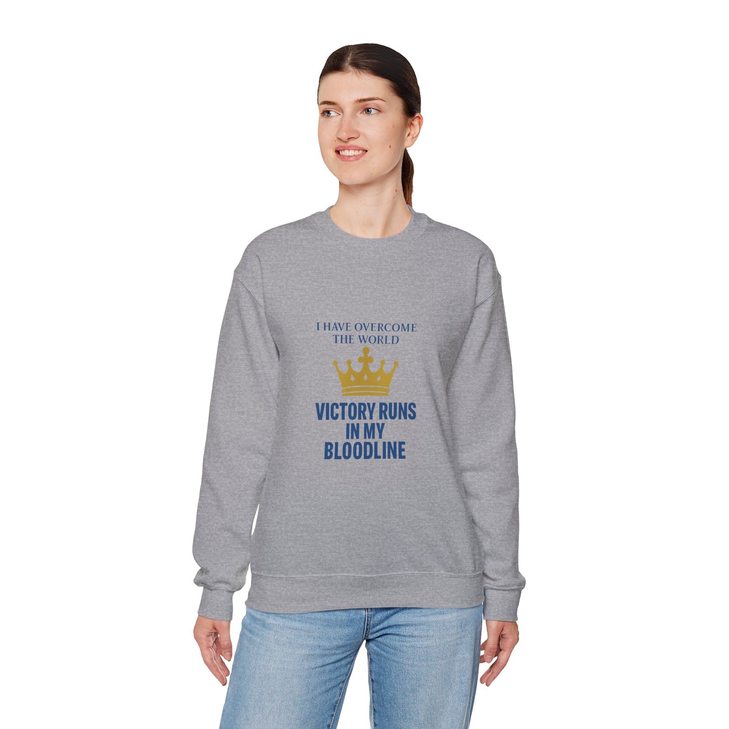 Victory Runs Crewneck Sweatshirt, Inspirational Sweatshirt, Unisex Gift, Empowerment Apparel, Celebration Clothing, Motivational Wear