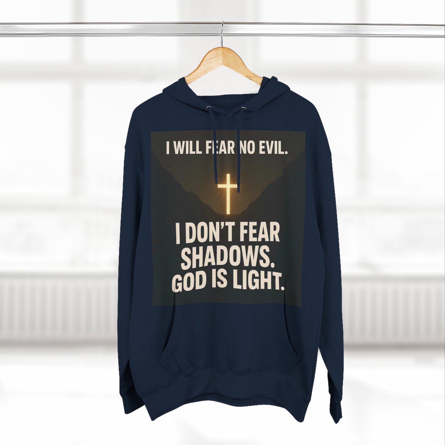 Inspirational Fleece Hoodie, Cozy Christian Apparel, Faith-Based Gift for Men and Women, Casual Wear, Perfect for Holidays