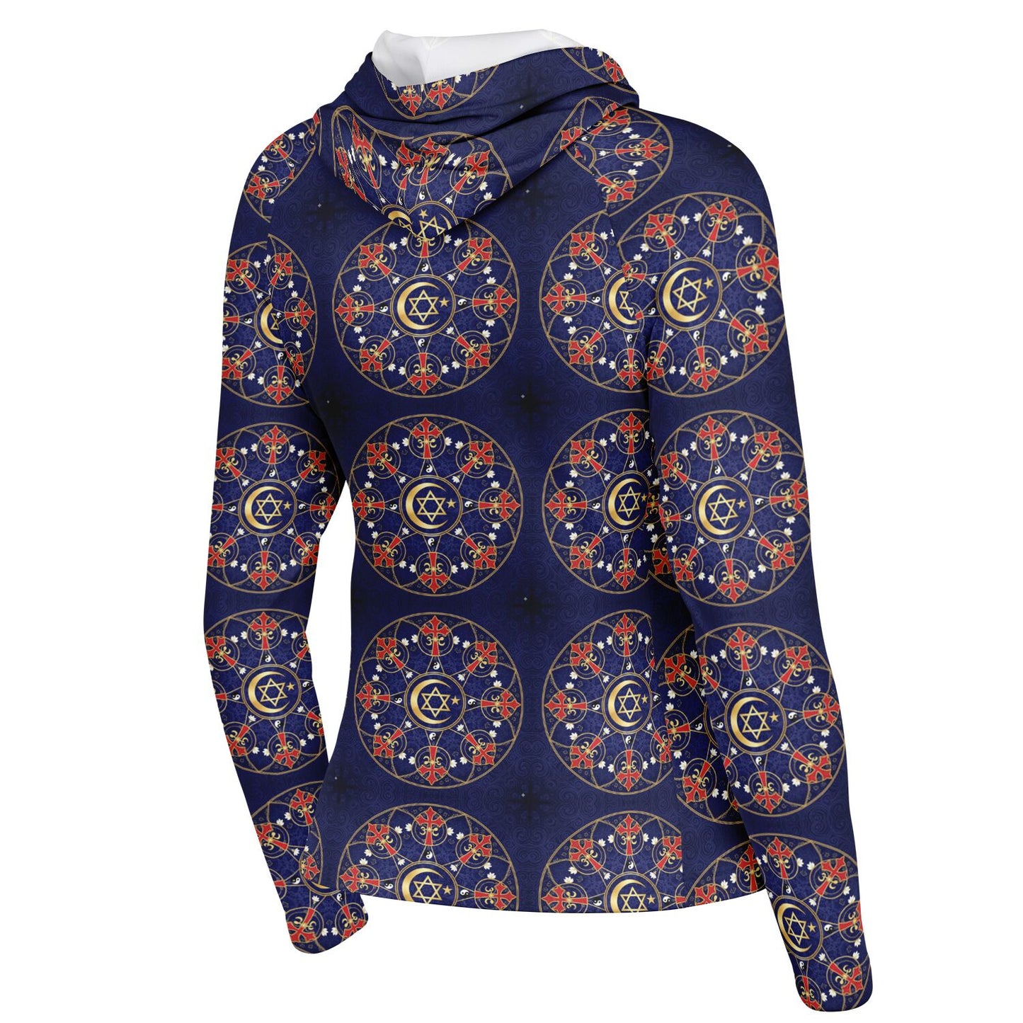 Women's Long Sleeve Hooded Performance Shirt - AOP