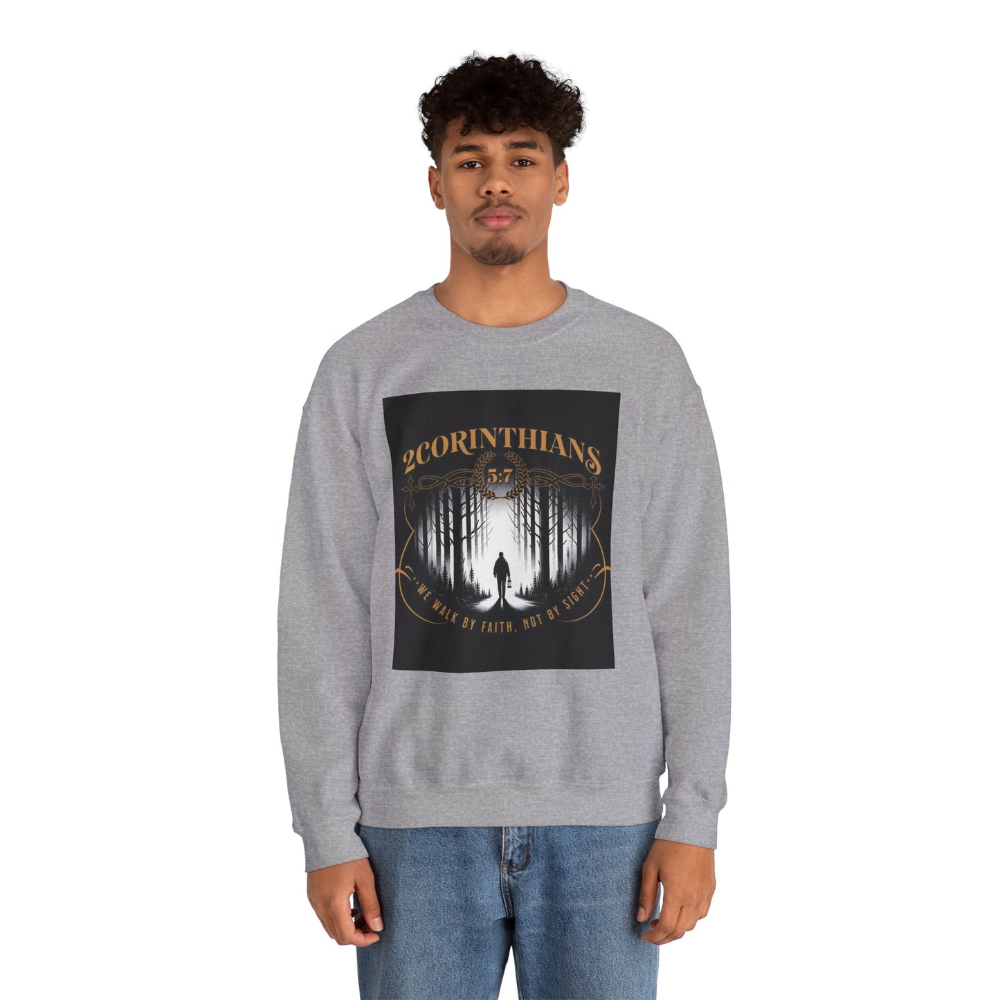 Faith-Inspired Crewneck Sweatshirt, Cozy Casual Wear,