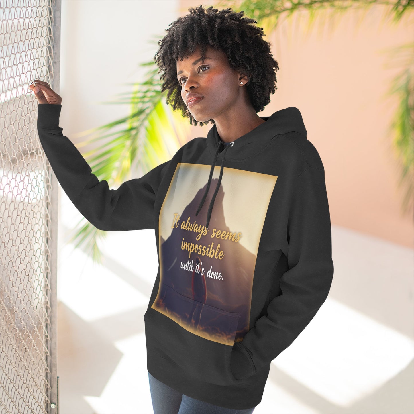 Inspirational Fleece Hoodie, Cozy Sweatshirt for Comfort, Motivational Apparel for Active Lifestyle, Gift for Her