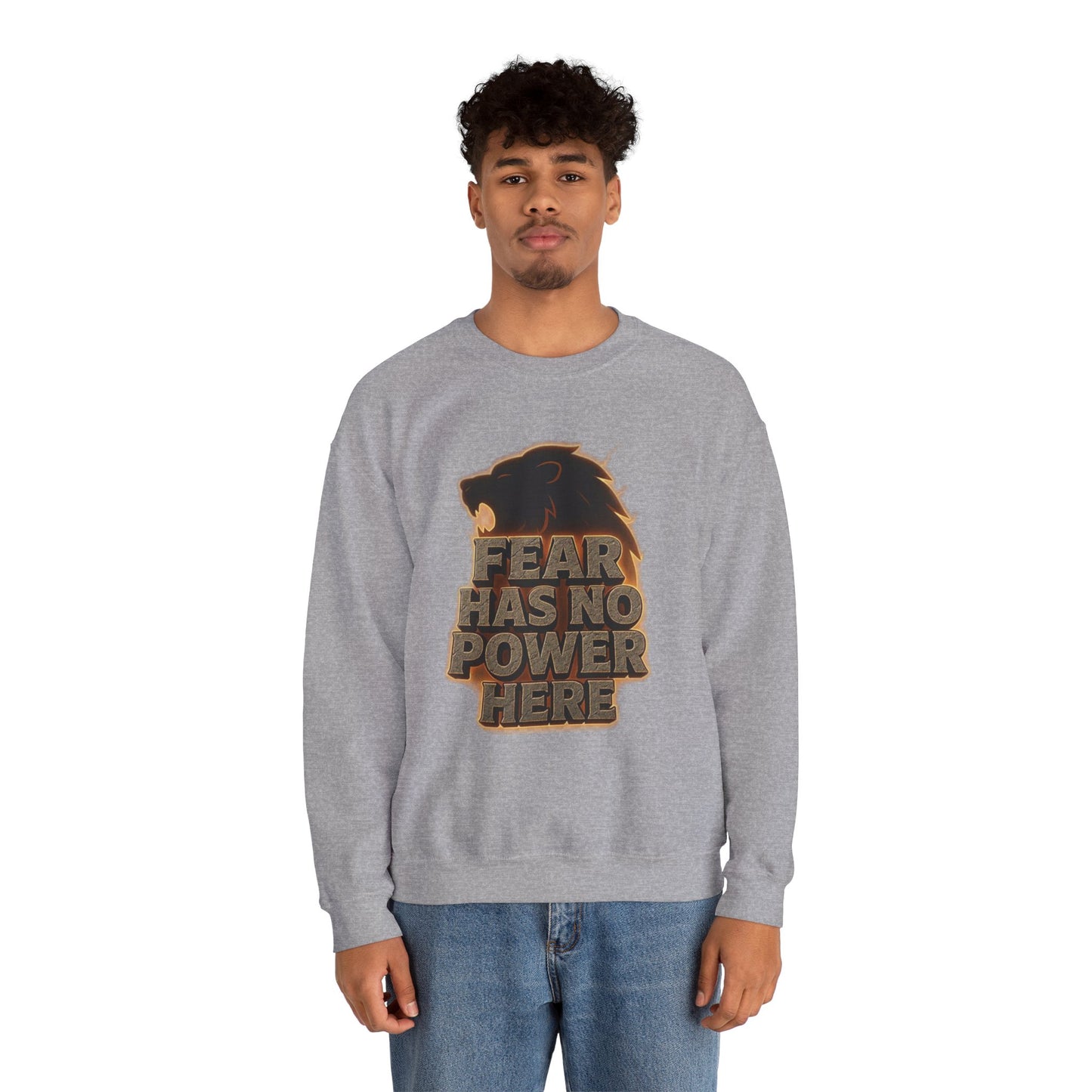 Fearless Lion Crewneck Sweatshirt - Cozy Unisex Top, Gift for Animal Lovers, Empowerment Apparel, Casual Fashion