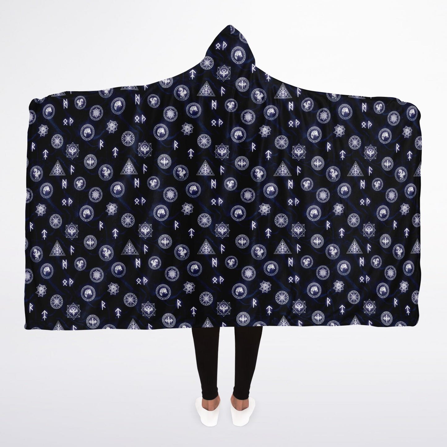 Hooded Blanket Sherpa - AOP
