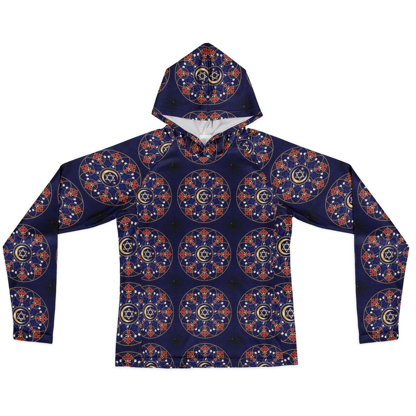 Women's Long Sleeve Hooded Performance Shirt - AOP