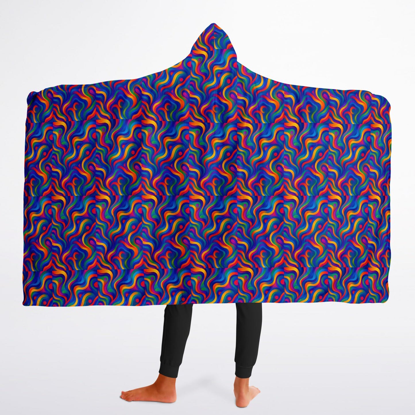 Youth Hooded Blanket Sherpa - AOP