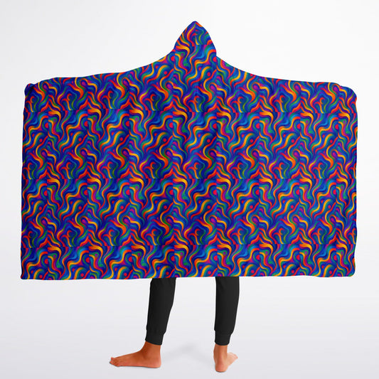 Youth Hooded Blanket Sherpa - AOP