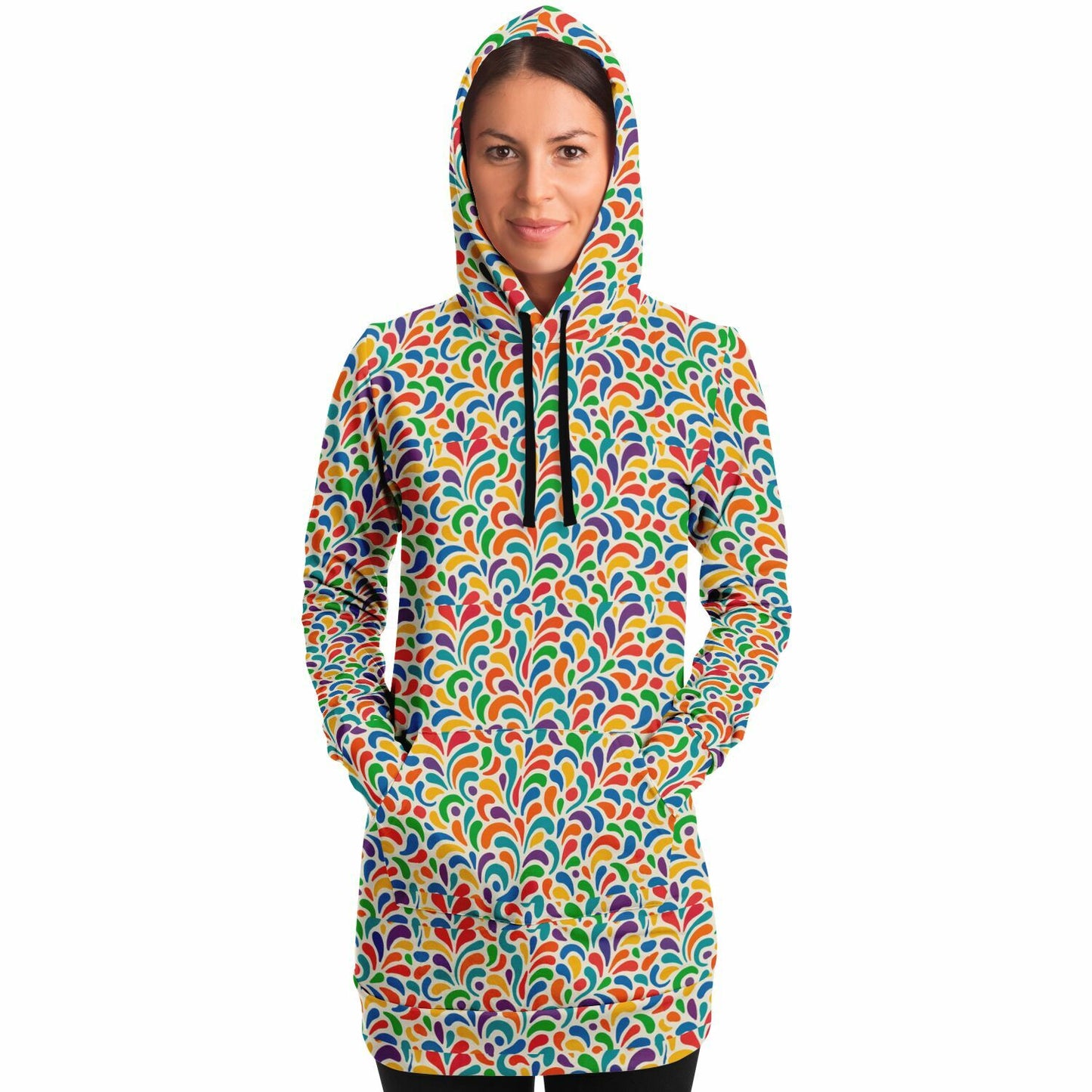 Fashion Longline Hoodie - AOP