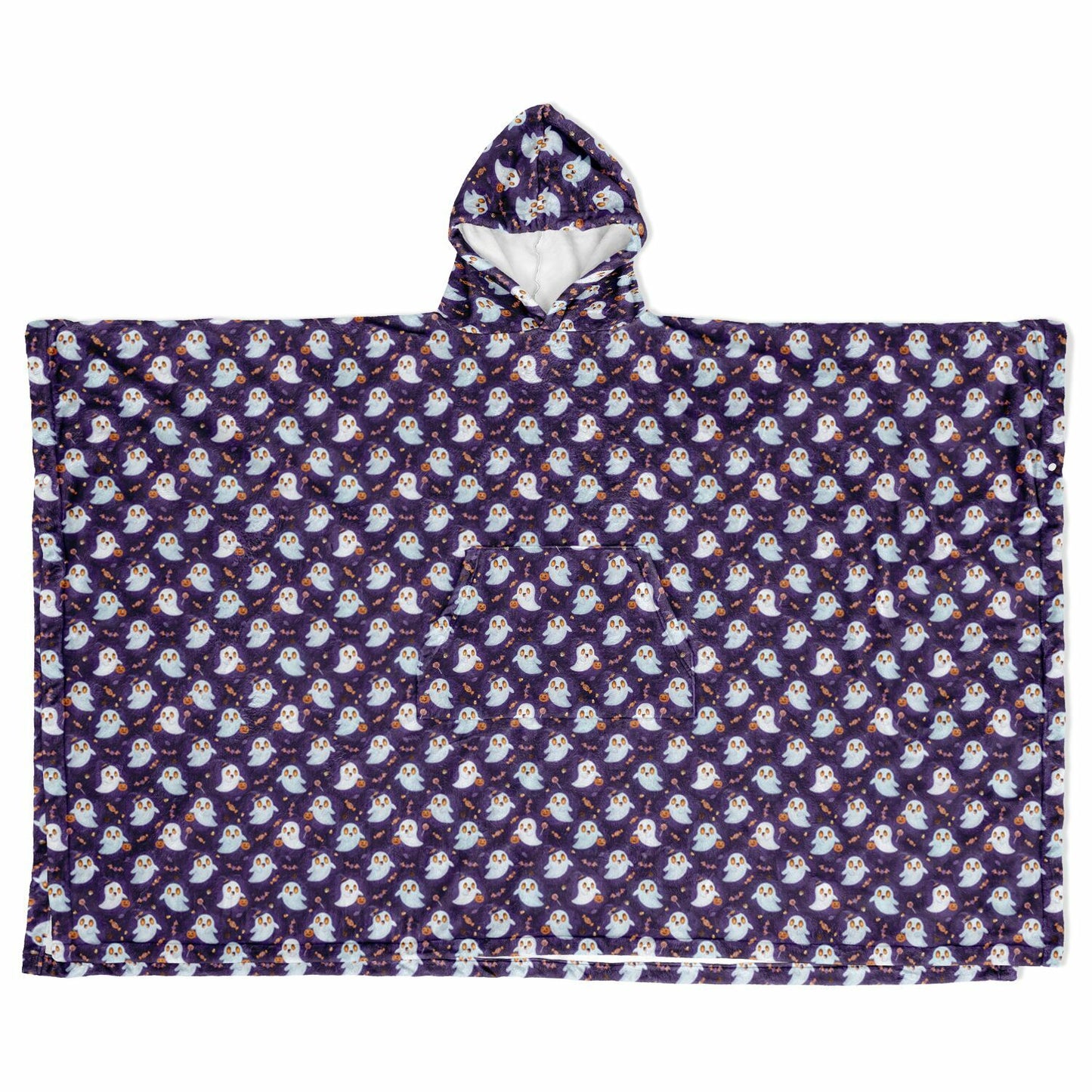 Flannel Blanket Poncho - AOP