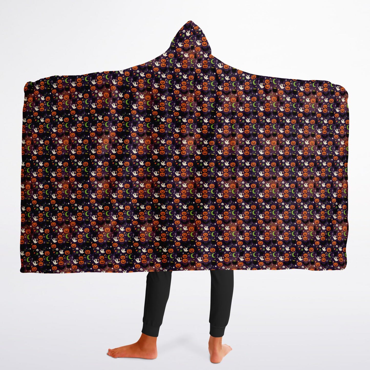 Youth Hooded Blanket Sherpa - AOP