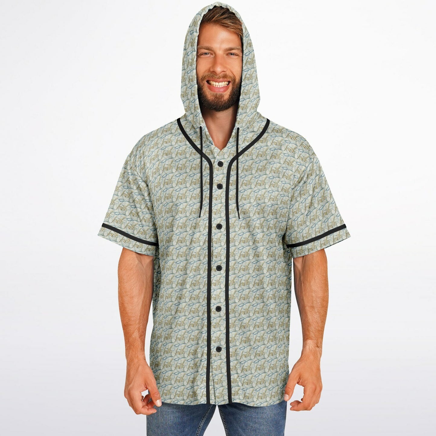 Hooded Baseball Jersey - AOP