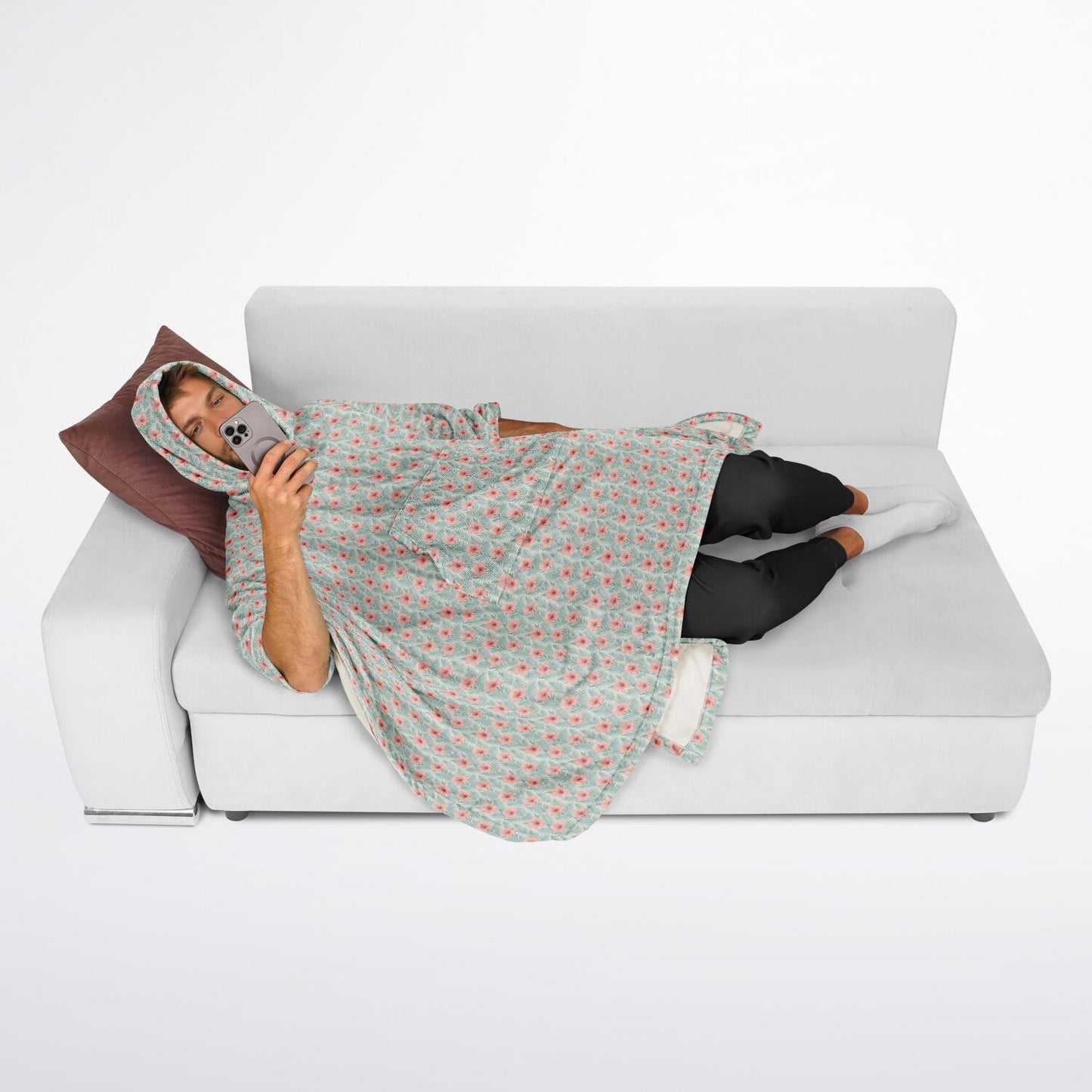 Flannel Blanket Poncho - AOP