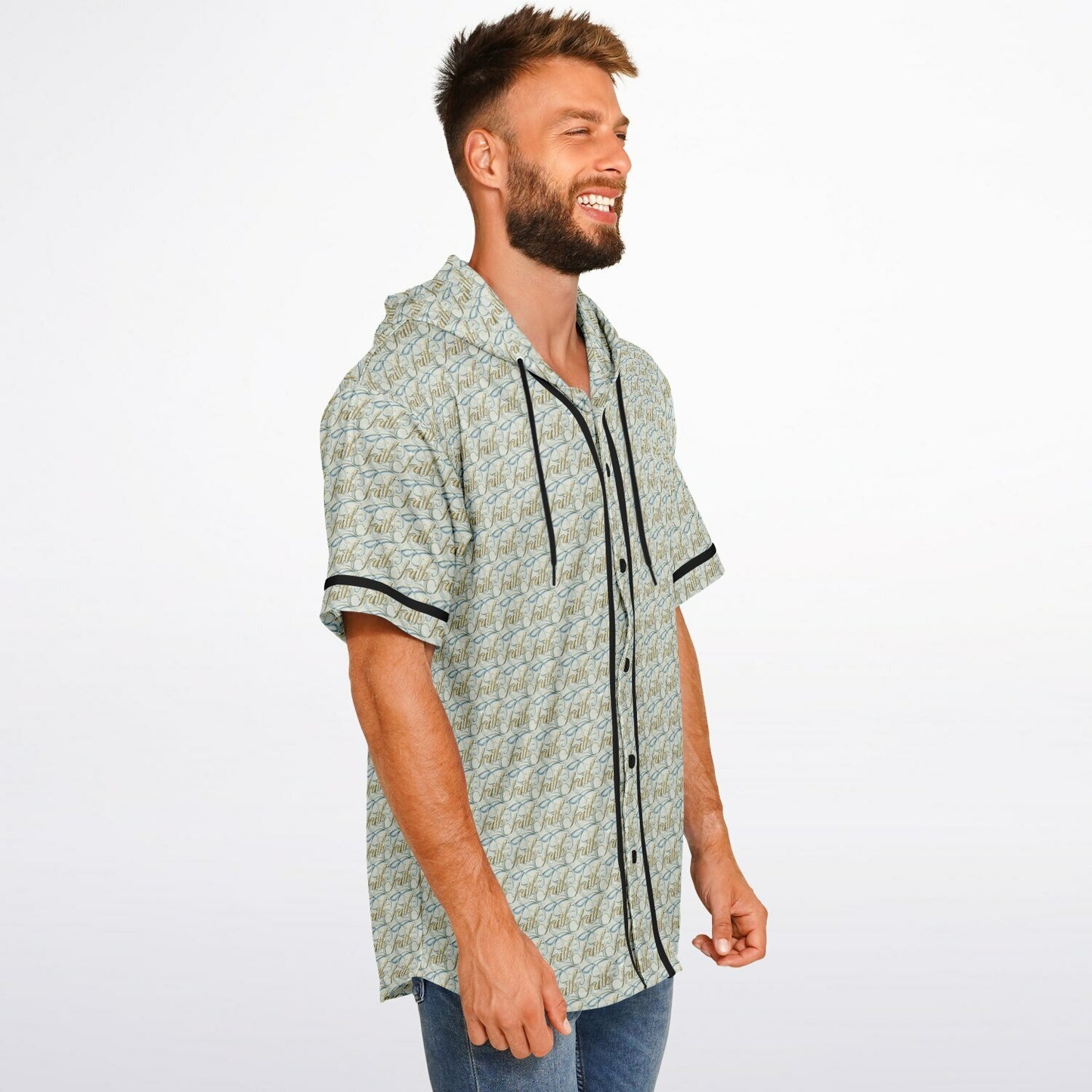 Hooded Baseball Jersey - AOP