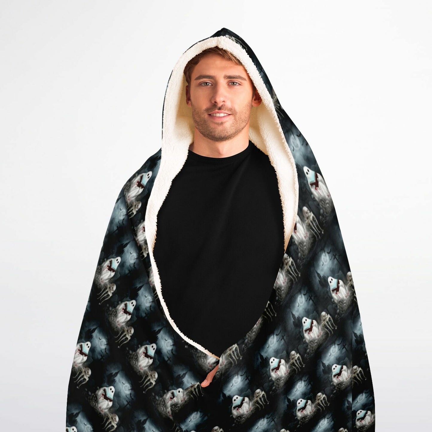 Hooded Blanket Micro Fleece - AOP