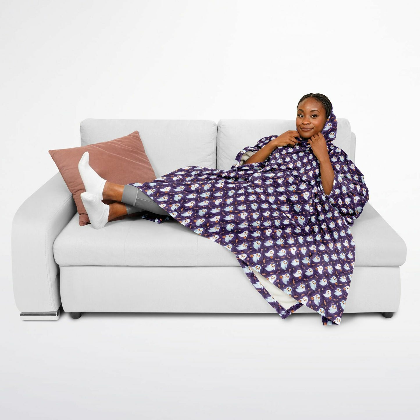 Flannel Blanket Poncho - AOP