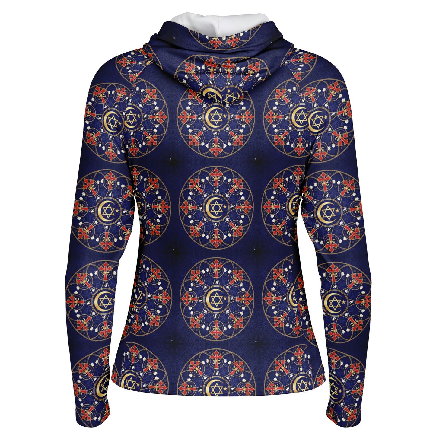 Women's Long Sleeve Hooded Performance Shirt - AOP