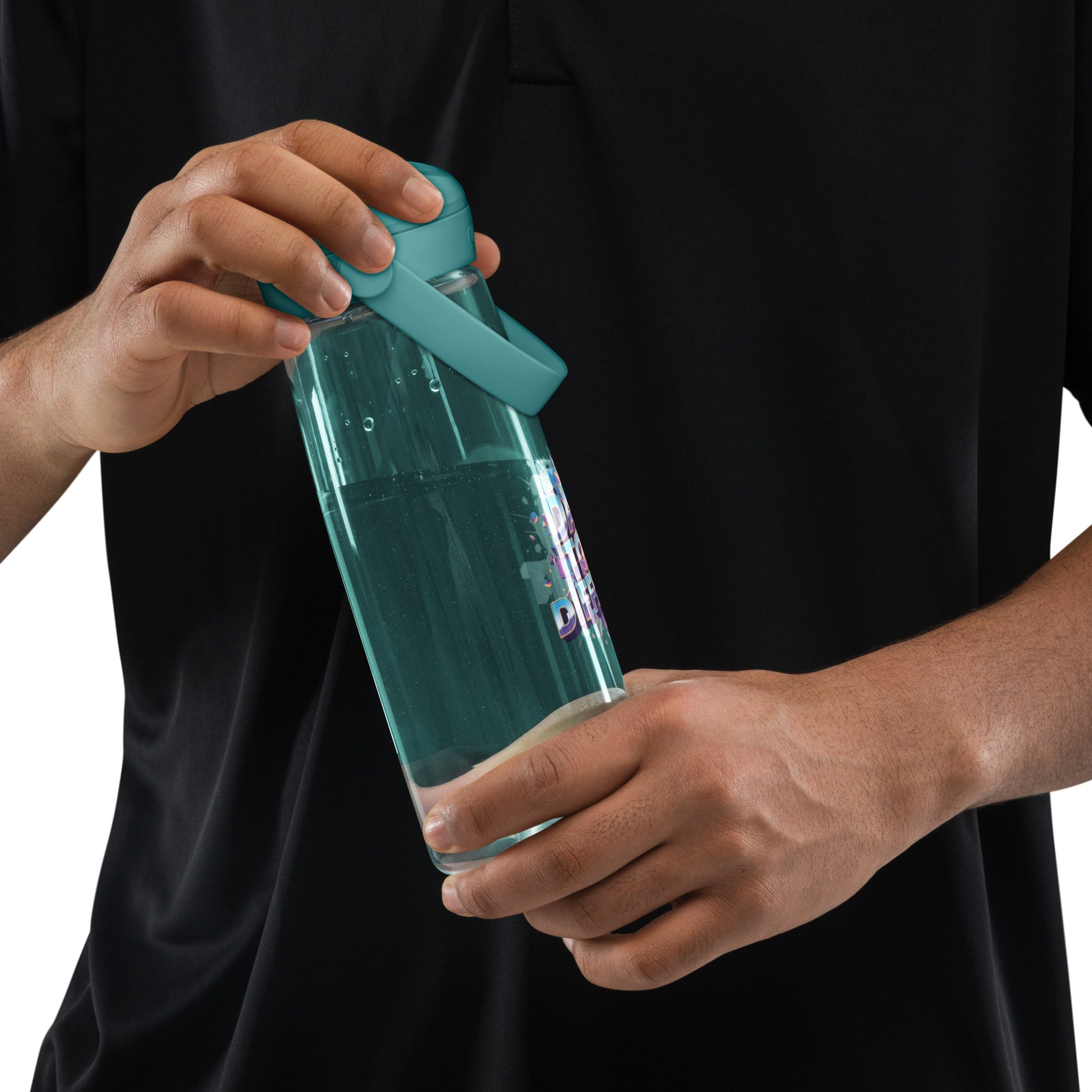 Flip straw water bottle 