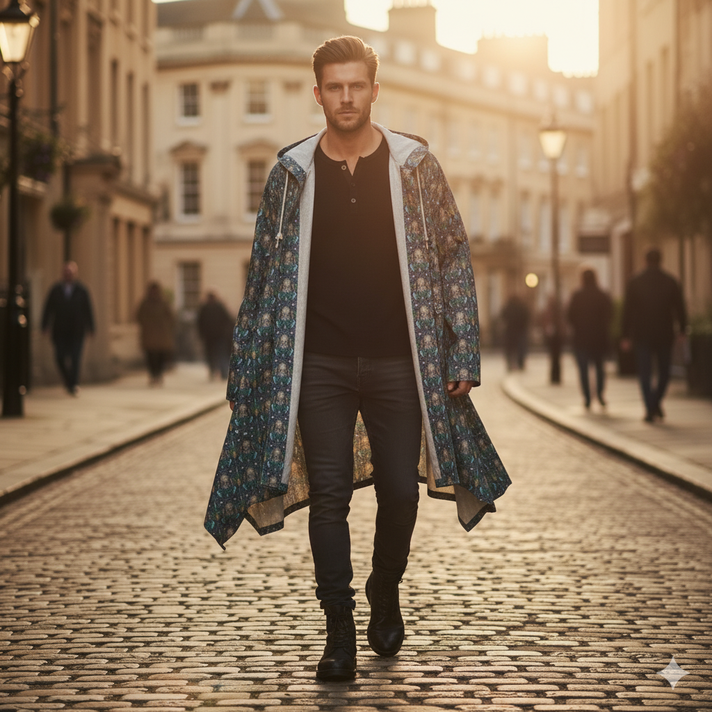 Heavyweight Elongated Cloak - AOP