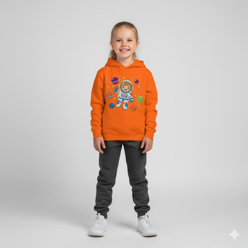 Space Explorer Kids Hoodie, Astronaut Design Sweatshirt, Outer Space Gift, Children's Birthday Present, Cute Hooded Sweatshirt