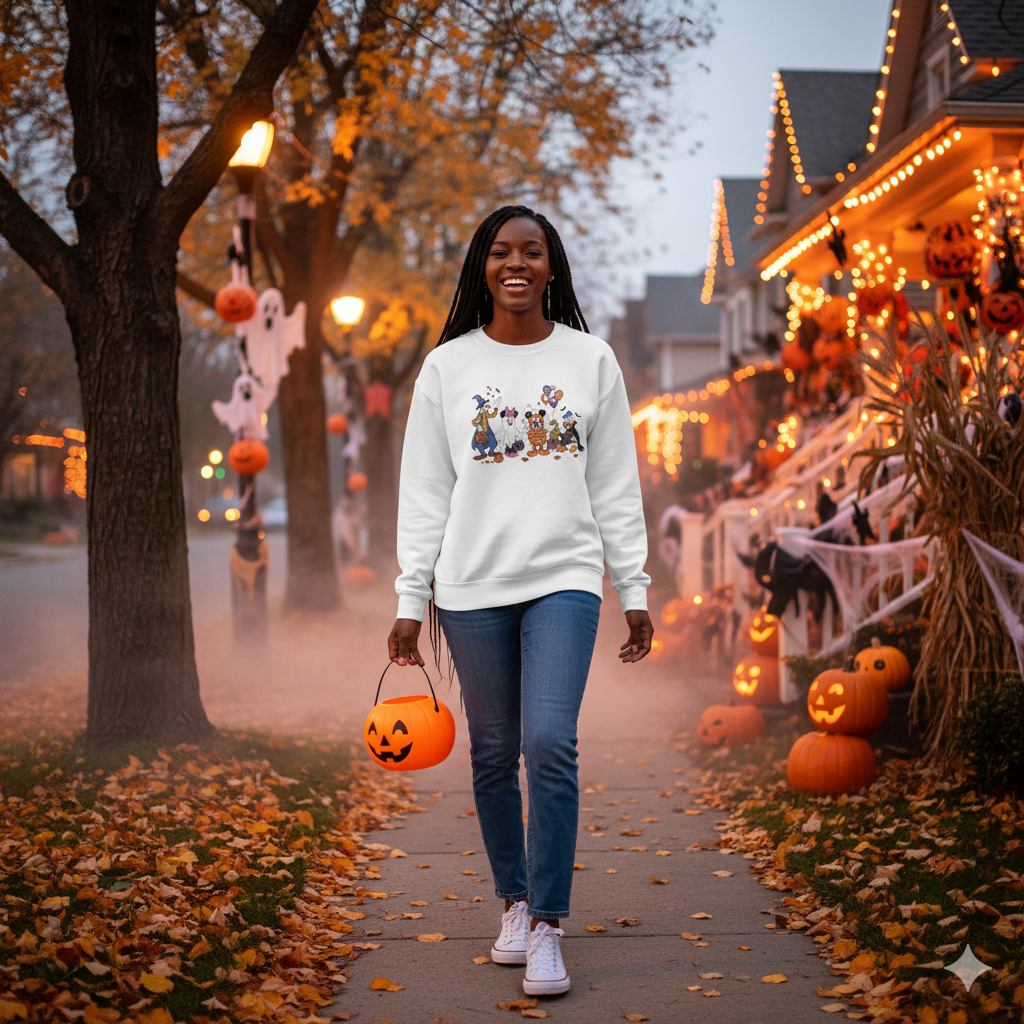 Whimsical Character Sweatshirt, Unisex Crewneck, Cozy Gift, Disney-Inspired, Fun Apparel, Perfect for Birthdays