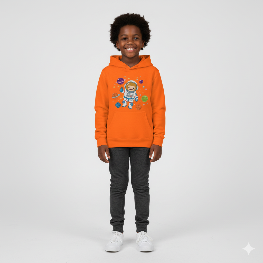 Space Explorer Kids Hoodie, Astronaut Design Sweatshirt, Outer Space Gift, Children's Birthday Present, Cute Hooded Sweatshirt