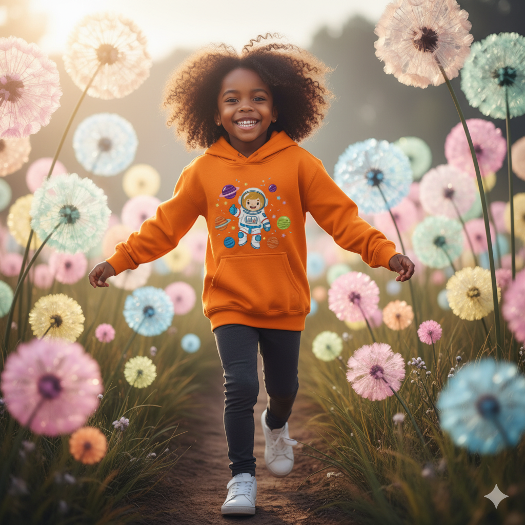 Space Explorer Kids Hoodie, Astronaut Design Sweatshirt, Outer Space Gift, Children's Birthday Present, Cute Hooded Sweatshirt