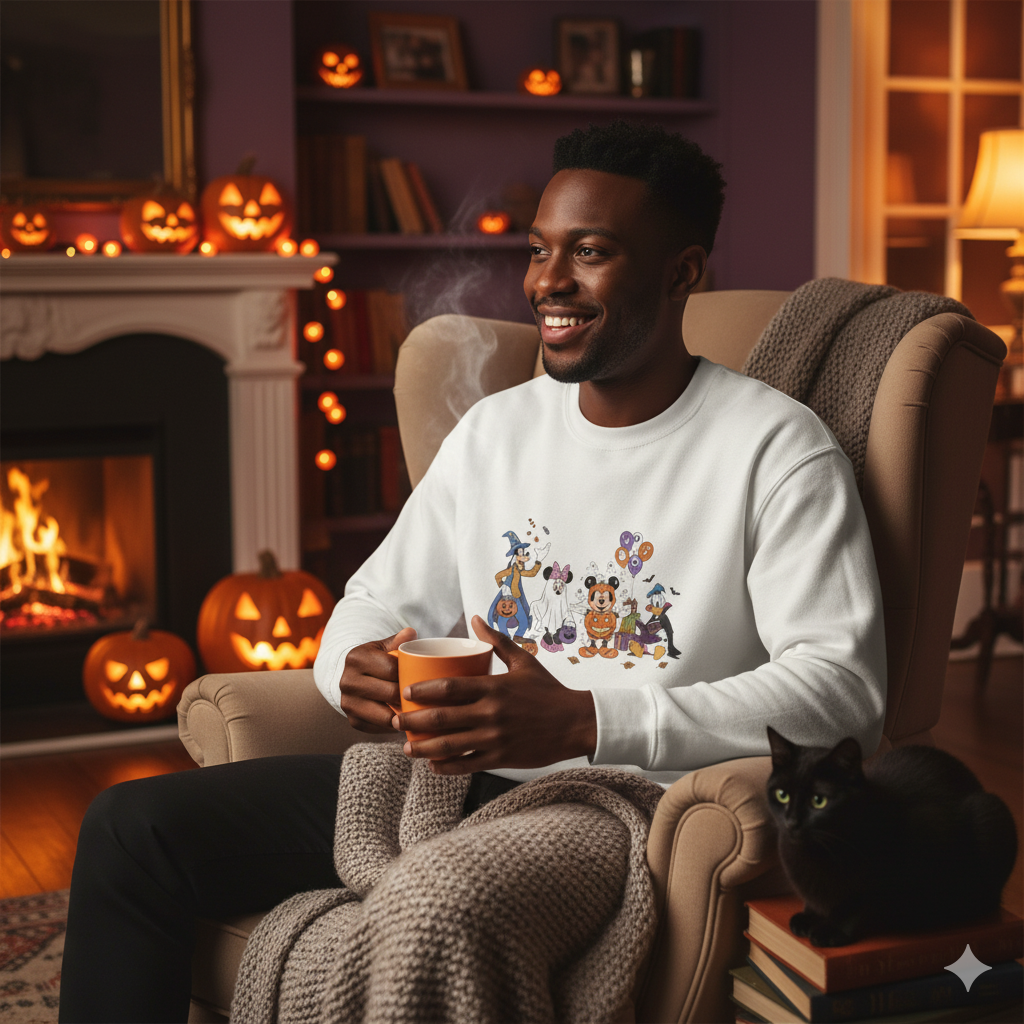 Whimsical Character Sweatshirt, Unisex Crewneck, Cozy Gift, Disney-Inspired, Fun Apparel, Perfect for Birthdays