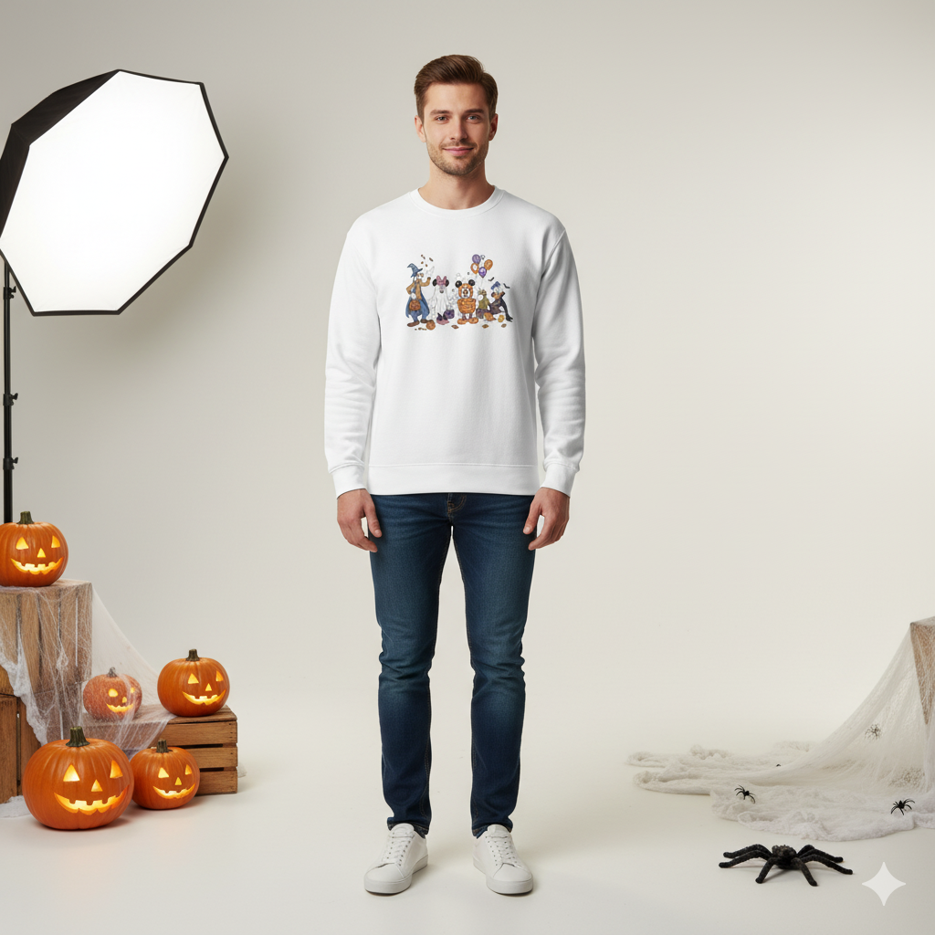 Whimsical Character Sweatshirt, Unisex Crewneck, Cozy Gift, Disney-Inspired, Fun Apparel, Perfect for Birthdays