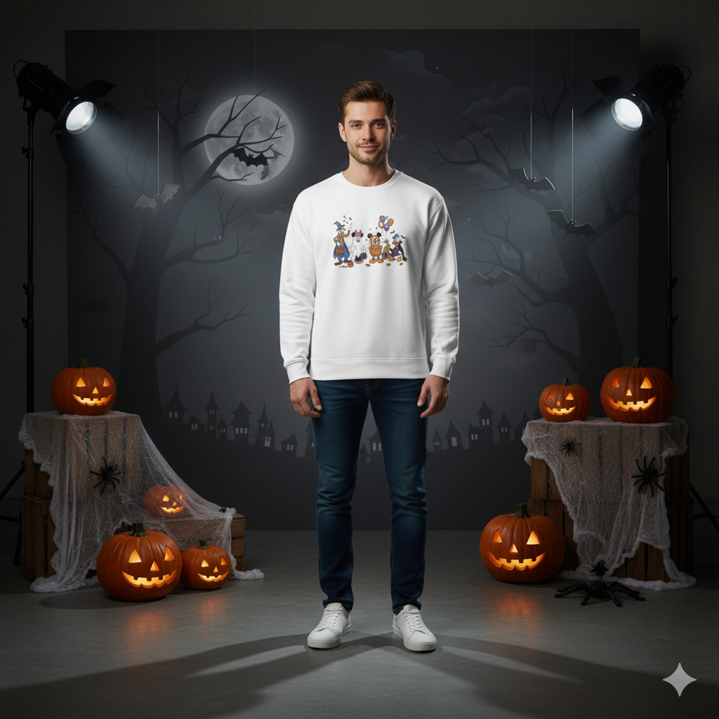 Whimsical Character Sweatshirt, Unisex Crewneck, Cozy Gift, Disney-Inspired, Fun Apparel, Perfect for Birthdays